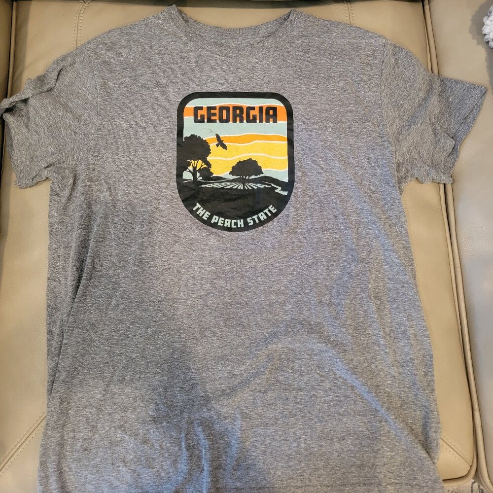 STATE OF MIND Georgia T Shirt Gray Woman Size Medium